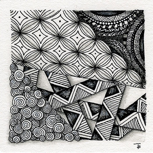 SimTangle : Zentangle Class Grey Tiles  Zentangle, Zentangle artwork,  Zentangle patterns
